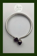 Bent Knudsen Sterling Silver Bangle (Amethyst)