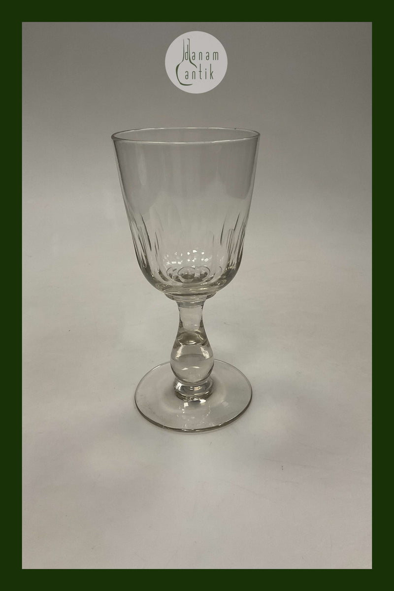 Holmegaard Edward Store Rødvinsglas Olivenslebet med Balusterstilk