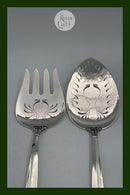 Georg Jensen Sterling Sølv Dronning Fiske - servingssæt Gaffel og Spade No. 231