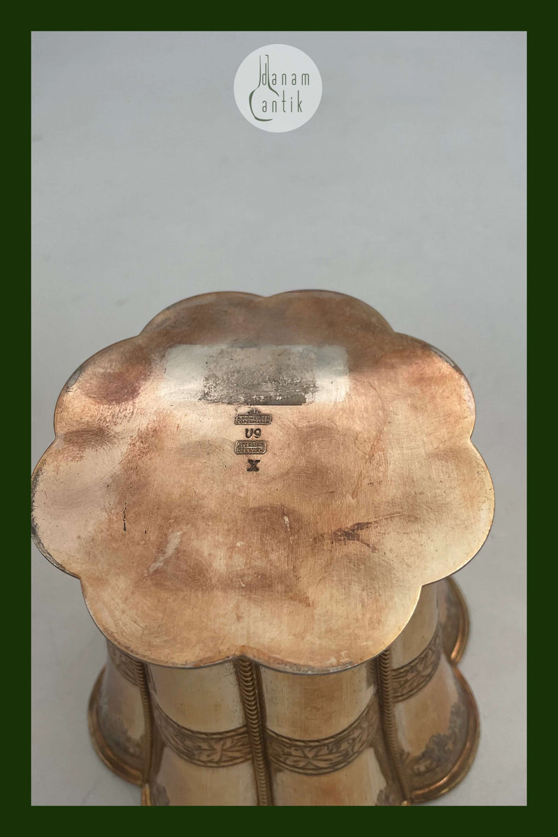 A. Michelsen Sterling Sølv Margrethe Bæger forgyldt