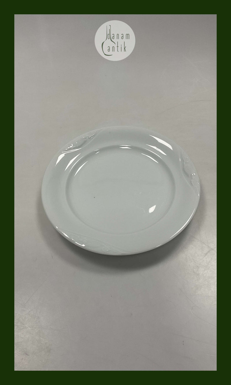 Royal Copenhagen Hvid Magnolia med uglasseret relief Dessert tallerken No 619