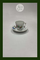 Bing og Grøndahl Saksisk Blomst, Hvid Kaffe-og underkop No. 108B