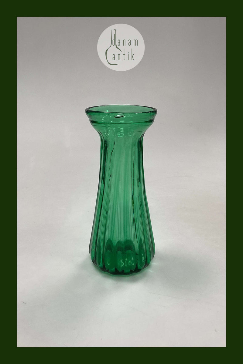 Flaskegrøn Blomsterløg Vase Holmegaard / Kastrup / Fyens Glasværk