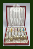 Frigast Sterling Sølv/Emalje Moccaskeer Forgyldt(6)