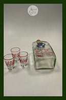 Holmegaard Jacob Bang Kantineflaske med 3 glas Sømand