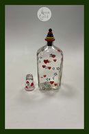 Holmegaard Jacob Bang Kantineflaske med 1 glas Hjerter