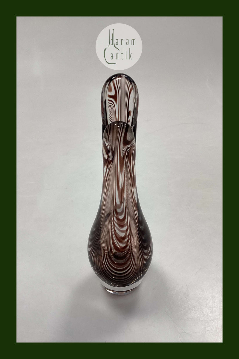 Holmegaard Duckling / Næb-Vase med mørkelilla guirlander