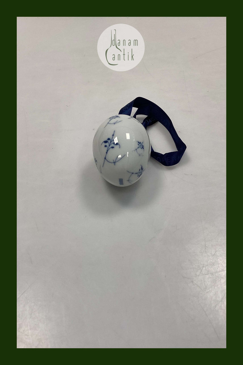 Royal Copenhagen Musselmalet Riflet Påskeæg - Palmette 2005