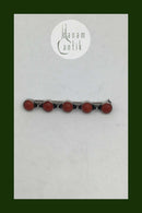 Hans Hansen Sterling Sølv Broche (Koral)