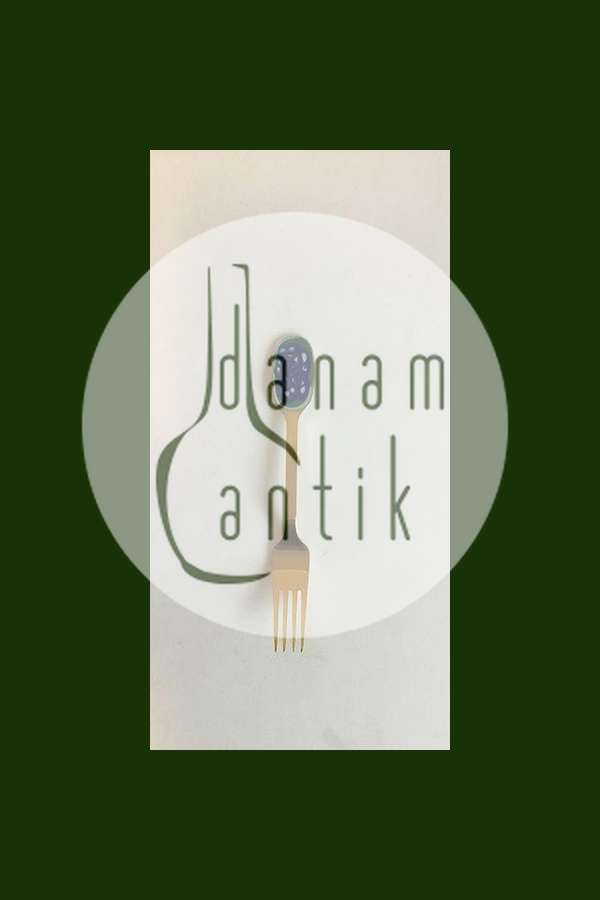 A. Michelsen 1987 Julegaffel Forgyldt Sterling Sølv med emalje