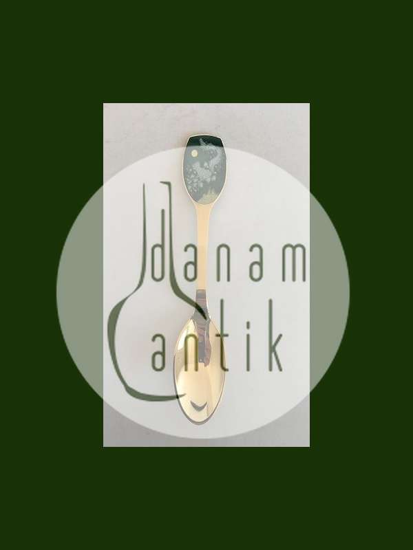 A. Michelsen 1983 Juleske Forgyldt Sterling Sølv med emalje