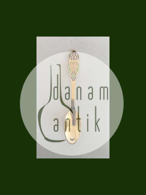 A. Michelsen 1982 Juleske Forgyldt Sterling Sølv med emalje