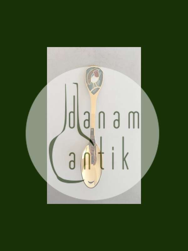 A. Michelsen 1981 Juleske Forgyldt Sterling Sølv med emalje