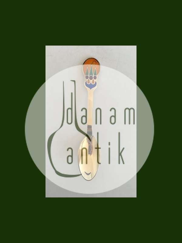 A. Michelsen 1979 Juleske Forgyldt Sterling Sølv med Emalje