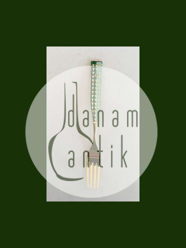 A. Michelsen 1960 Julegaffel  Forgyldt Sterling Sølv med Emalje