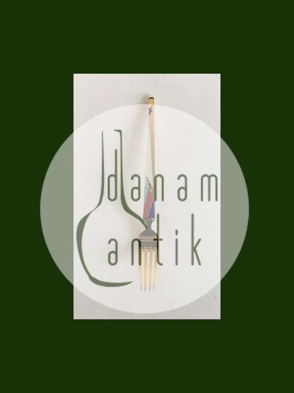 A. Michelsen Julegaffel 1958 Forgyldt Sterling Sølv og Emalje.