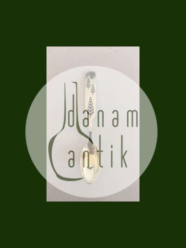 A. Michelsen 1950 Juleske Forgyldt Sterling Sølv med Emalje