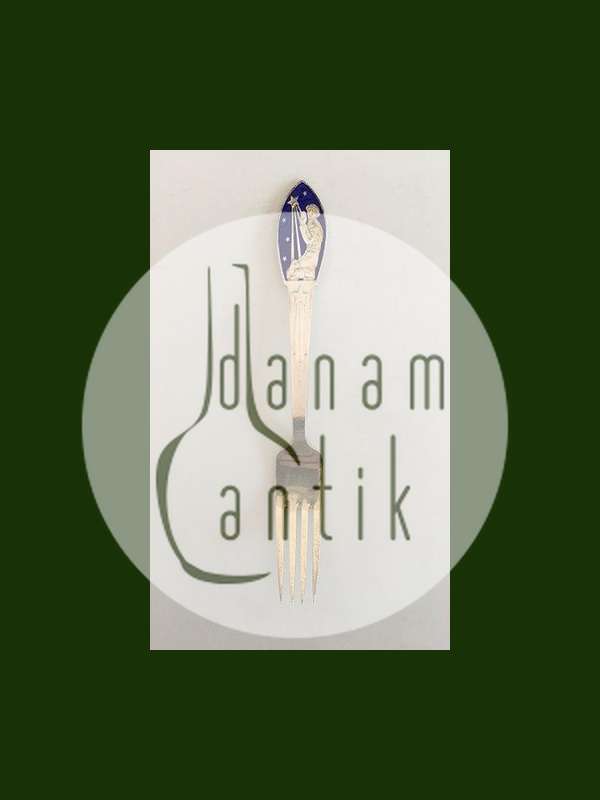 A. Michelsen 1935 Julegaffel Forgyldt Sterling Sølv med Emalje