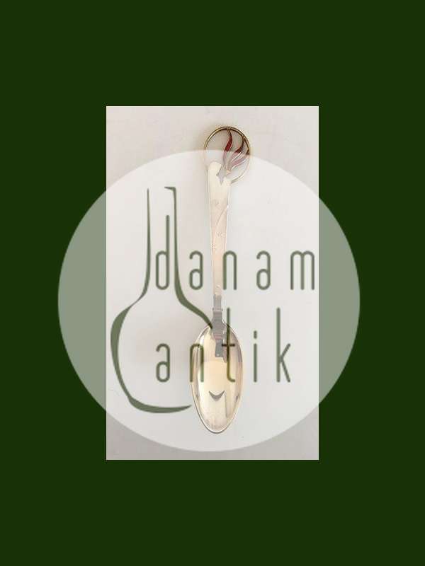 A. Michelsen 1933 Juleske Forgyldt Sterling Sølv med Emalje