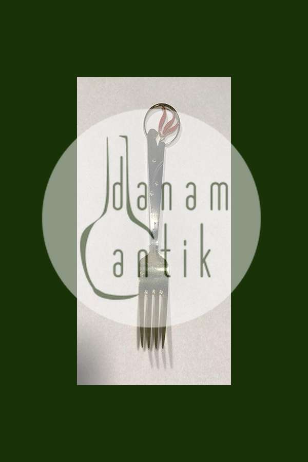 A. Michelsen 1933 Julegaffel Forgyldt Sterling Sølv med Emalje