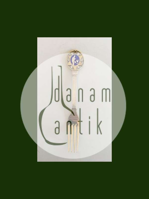 A. Michelsen 1931 Julegaffel Forgyldt Sterling Sølv med Emalje