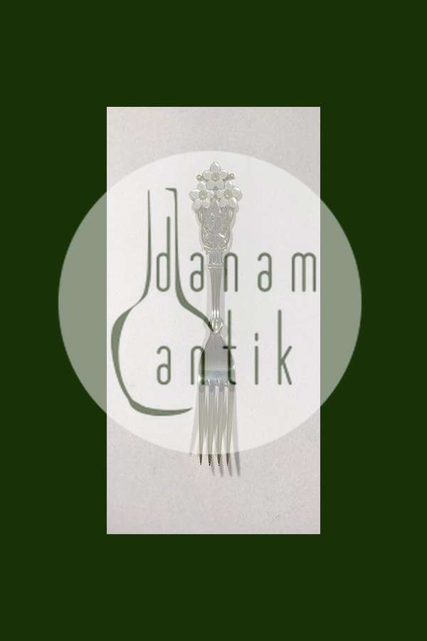 A. Michelsen 1929 Julegaffel Forgyldt Sterling Sølv med emalje