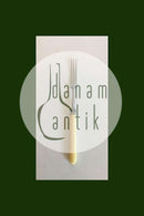 Gaffel af stål med benskaft