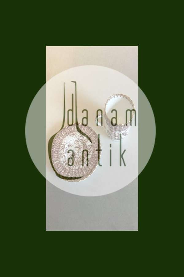 Copeland Porcelæn med guldkant Mokkakop med underkop