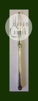 Georg Jensen Double Serrated Sterling Silver Dining Knife with Long Handle No 014 （ジョージ ジェンセン ダブル セレーションド スターリングシルバー ダイニングナイフ ロングハンドル No 014