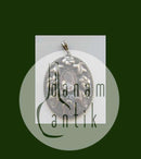 Sterling Silber Brosche mit weißem Stein