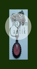 N.E. From Sterling Sølv vedhæng med Rosa Kvarts