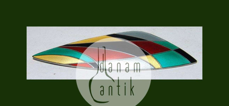 Anton Michelsen Egil Jensen Harlekin-Brosche aus Sterlingsilber und Emaille