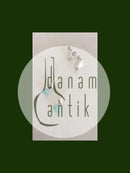 ハンセン スターリングシルバー イヤリング No 443 グリーンストーン付き