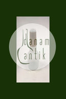 Kastrup Glassworks Opaline Carafe with bamboo wrapping