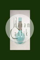 Kastrup Glasværk Opaline form Grøn Karaffel m/omviklet bambus uden prop