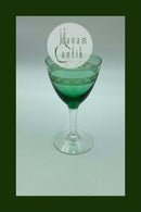 "Ejby" Hvidvinsglas med Lysgrøn Kumme. Holmegaard