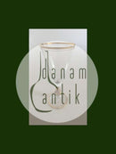 Holmegaard Ida rødvinsglas med guld på stilk, rand og fod. 