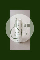 Holmegaard Atlantis vase. Hvid med blå dekoration