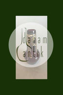 Bordeauxrød vase med gulddekoration