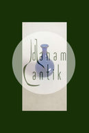 Glasvase af blåt glas