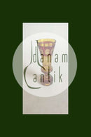 Glasvase, Gul og Rød med sleben dekoration