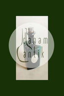 Holmegaard Hiverten af grønt glas med Plakette af Tin fra Just Andersen