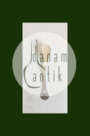 Mogens Ballin Sølv Ske prydet med blå sten