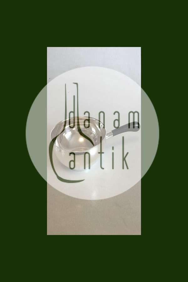 Evald Nielsen Sølv Kasserolle med skaft af træ