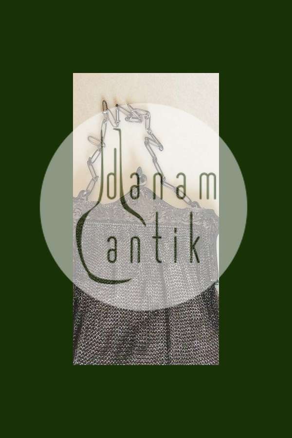 Antik Sølv aftentaske i sølvringe