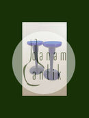 Et par kongeblå Amager / Twist Lysestager fra Kastrup Glasværk.