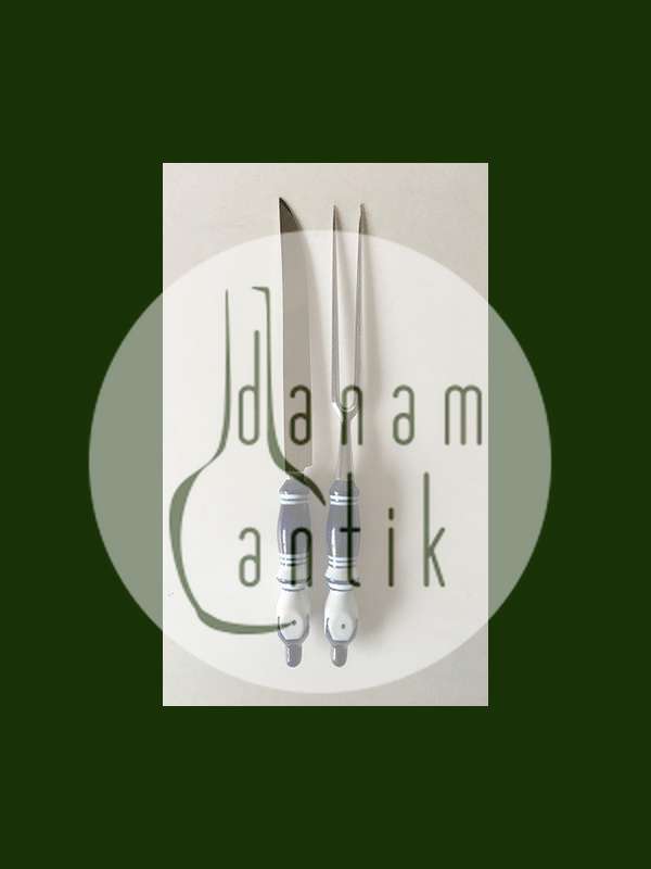 Rosenthal Blå Bjørn Wiinblad Siena Forskærer Sæt i Keramik og Rustfrit Stål