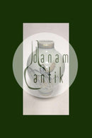 Royal Copenhagen Vase aus Steingut mit Craquelé-Glasur, verziert mit Vögeln und Weizenpflanzen in grüner Glasur, mit Gold besetzt Nr. 5062/3119