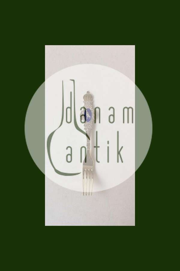 Anton Michelsen Mindegaffel i forgyldt Sterlingsølv, Islands falk, 1907