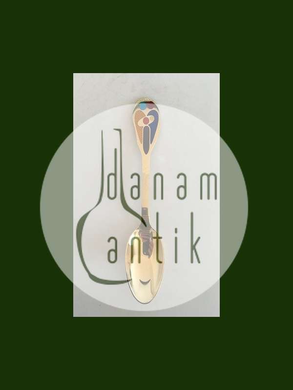 A. Michelsen 2000 Juleske I Forgyldt Sterling Sølv og Emalje